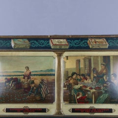 Indian Tin Lithograph Advertising Sign Manuel Albertola Saffron Exporter