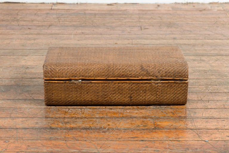 Valise Vintage En Rotin Tressé Et Bambou – Chic Et Bohème