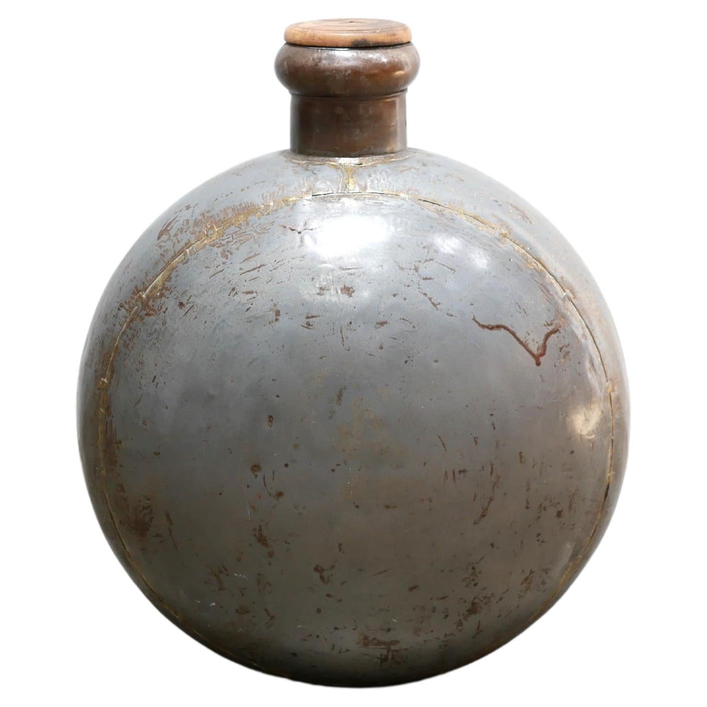 Indian vintage metal carboy For Sale at 1stDibs