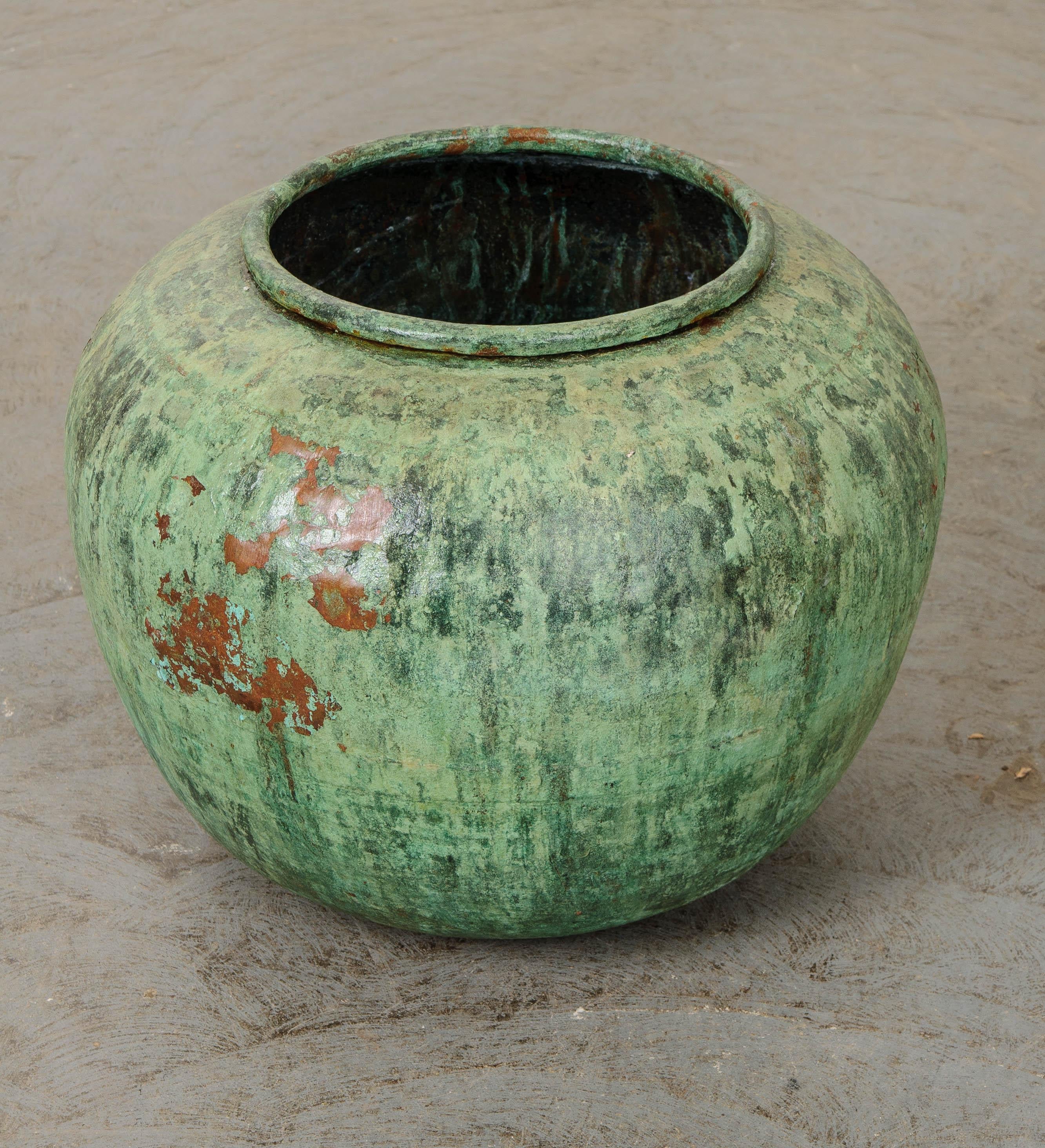 vintage metal pot