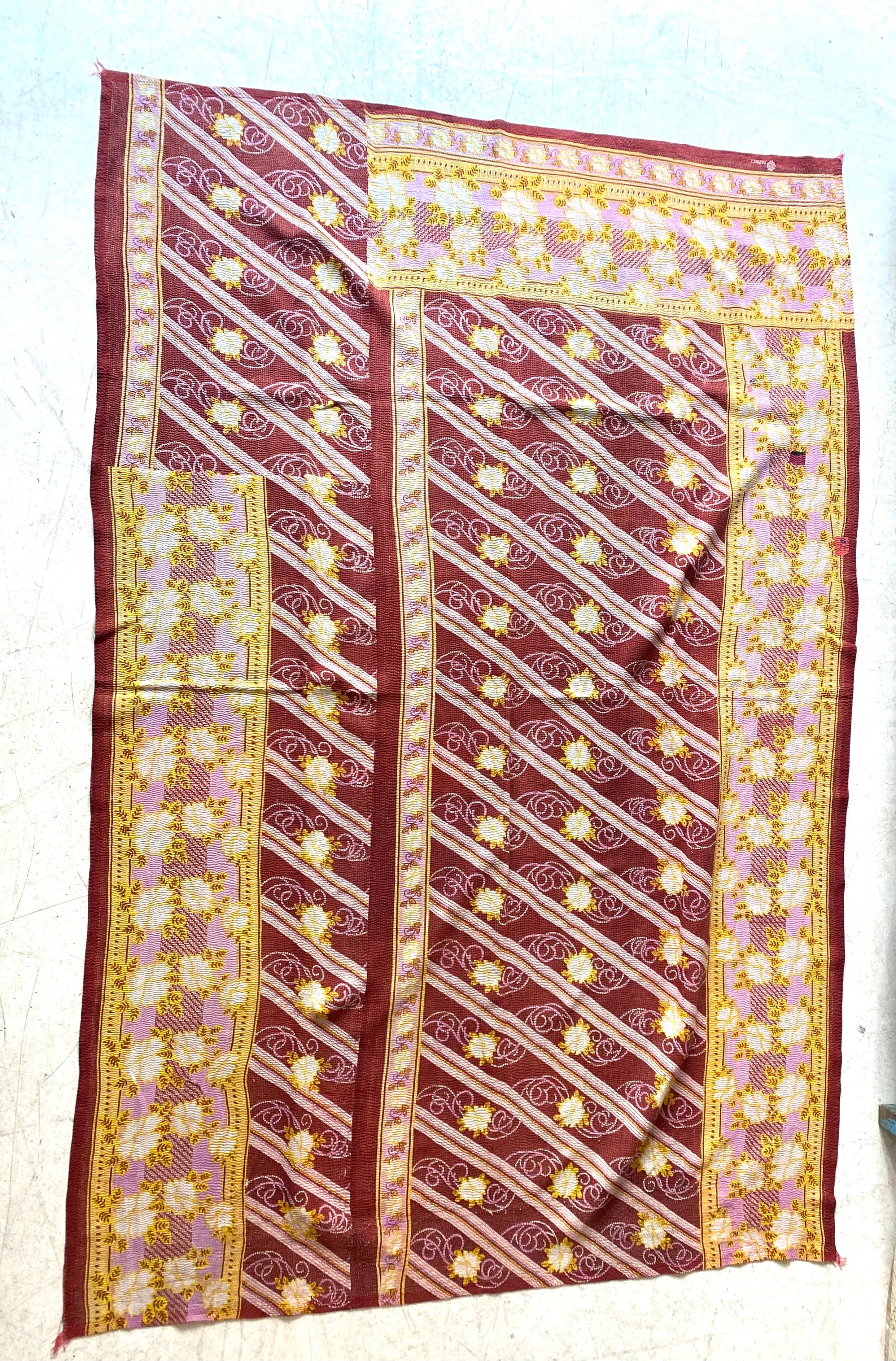 Hand-Woven Indian vintage quilt For Sale