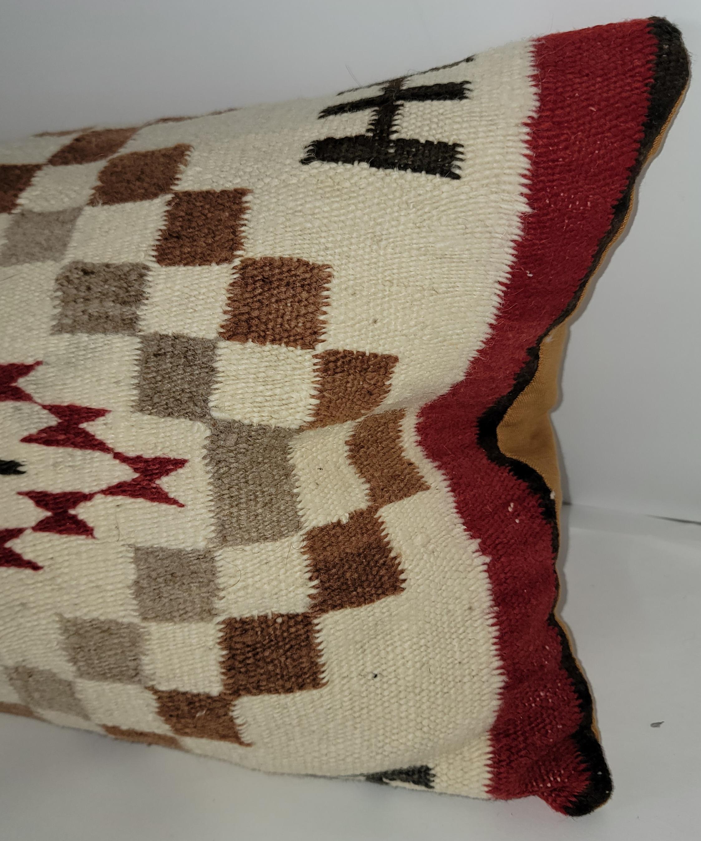 Navajo Indian Weaving Bolster Pillow For Sale