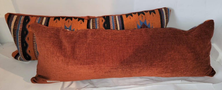 American Mexican Indian Weaving Bolster Pillows For Sale