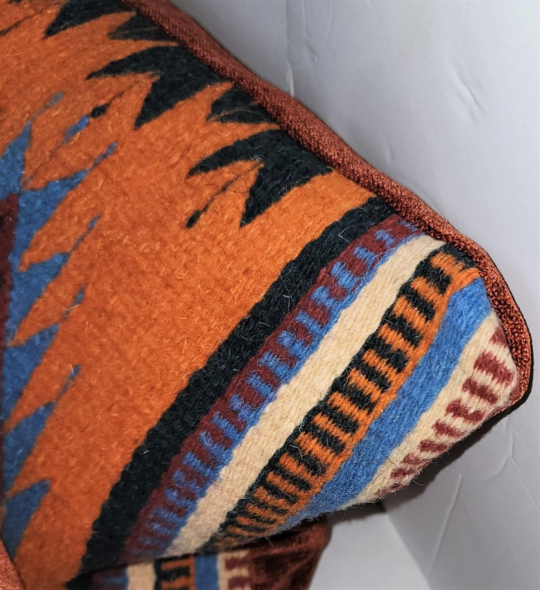 Hand-Woven Mexican Indian Weaving Bolster Pillows For Sale