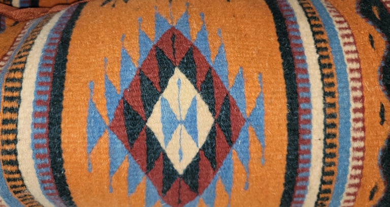 20th Century Mexican Indian Weaving Bolster Pillows For Sale