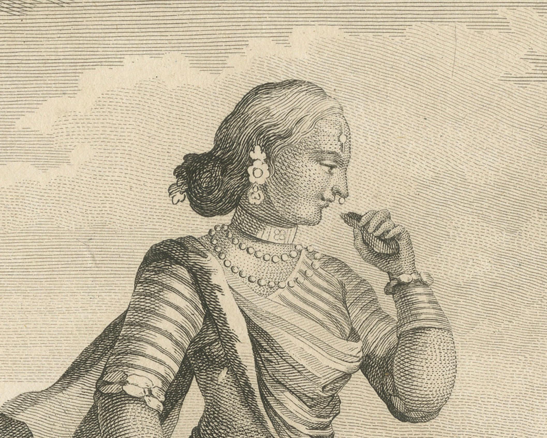 Die indische Frau an der Orissa-Küste - Sonnerat-Reisestich, Paris 1806 (Graviert) im Angebot