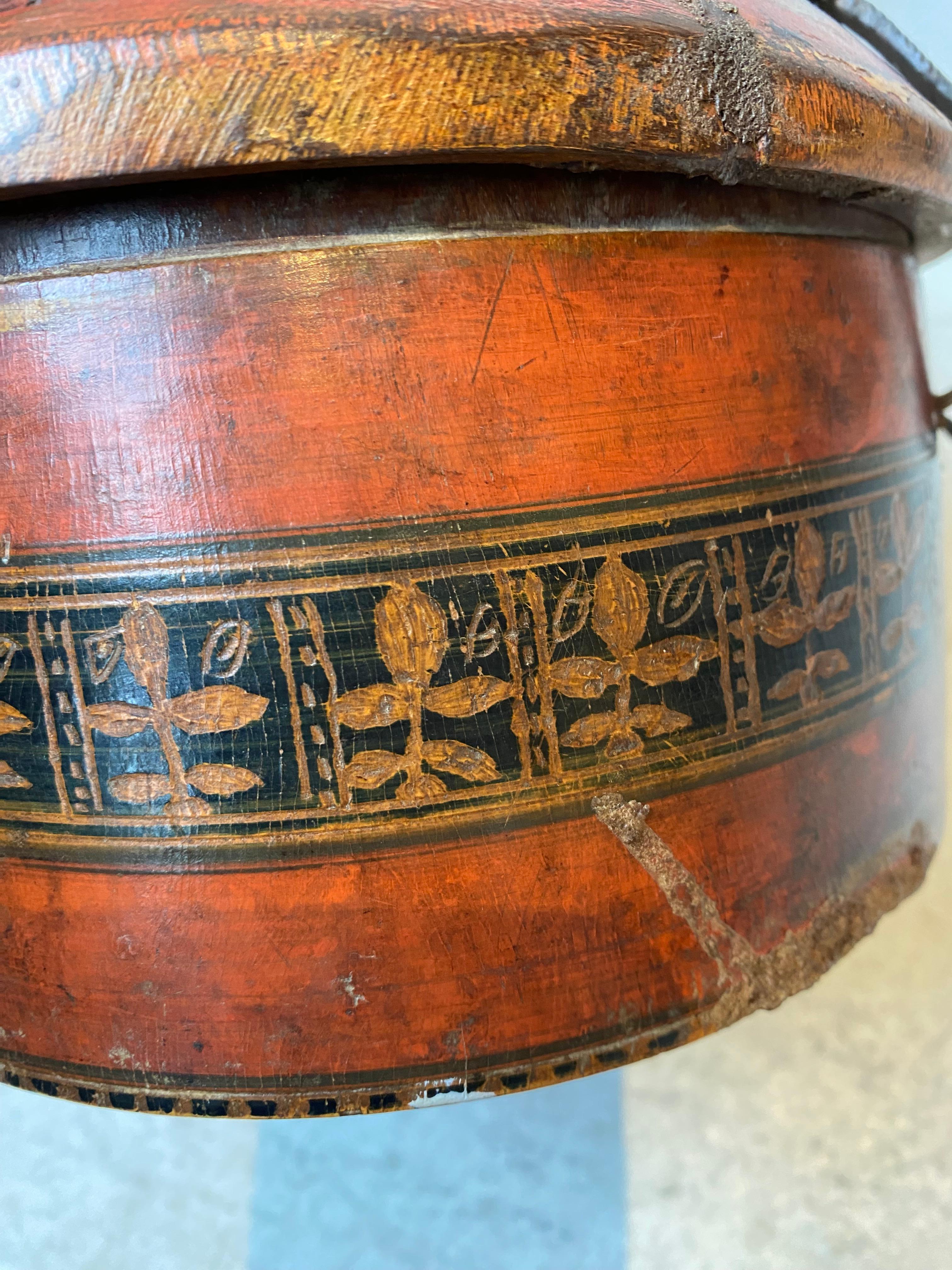 19th Century Indian wooden box from late 19th century For Sale
