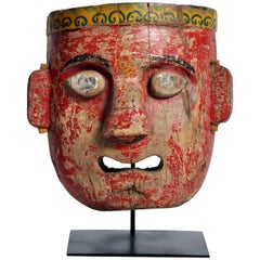 Used Indian Wooden Mask 