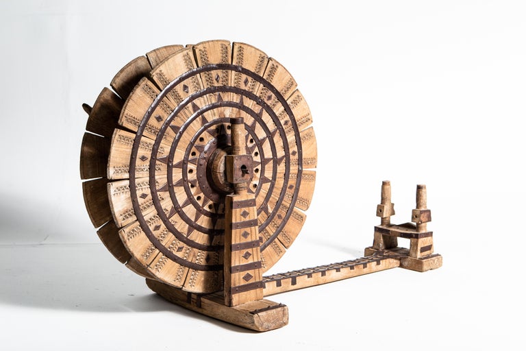 Indian Wooden Spinning Wheel at 1stDibs indian spinning wheel, wood