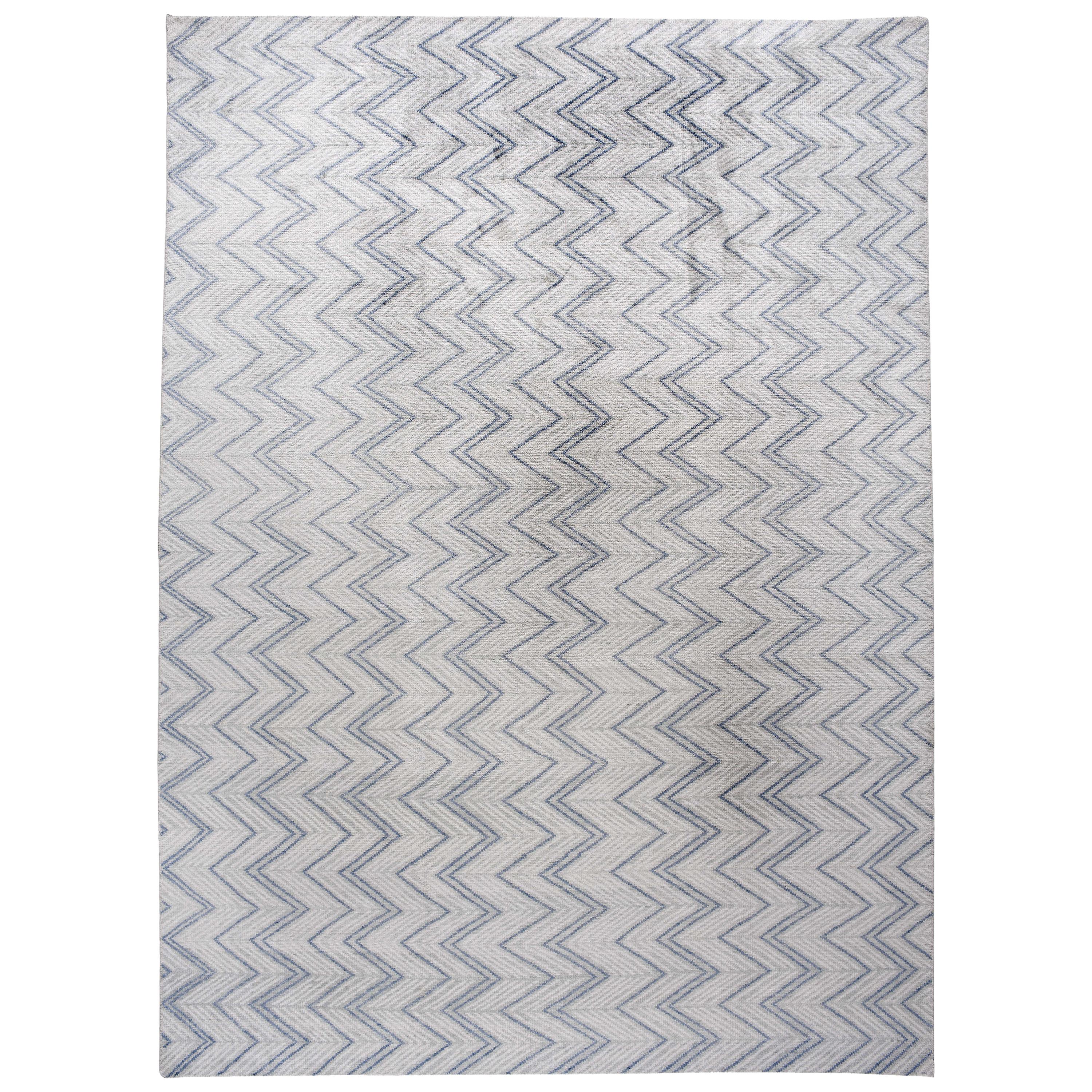Indian Zig Zag Rug For Sale at 1stDibs | grey and white zig zag rug