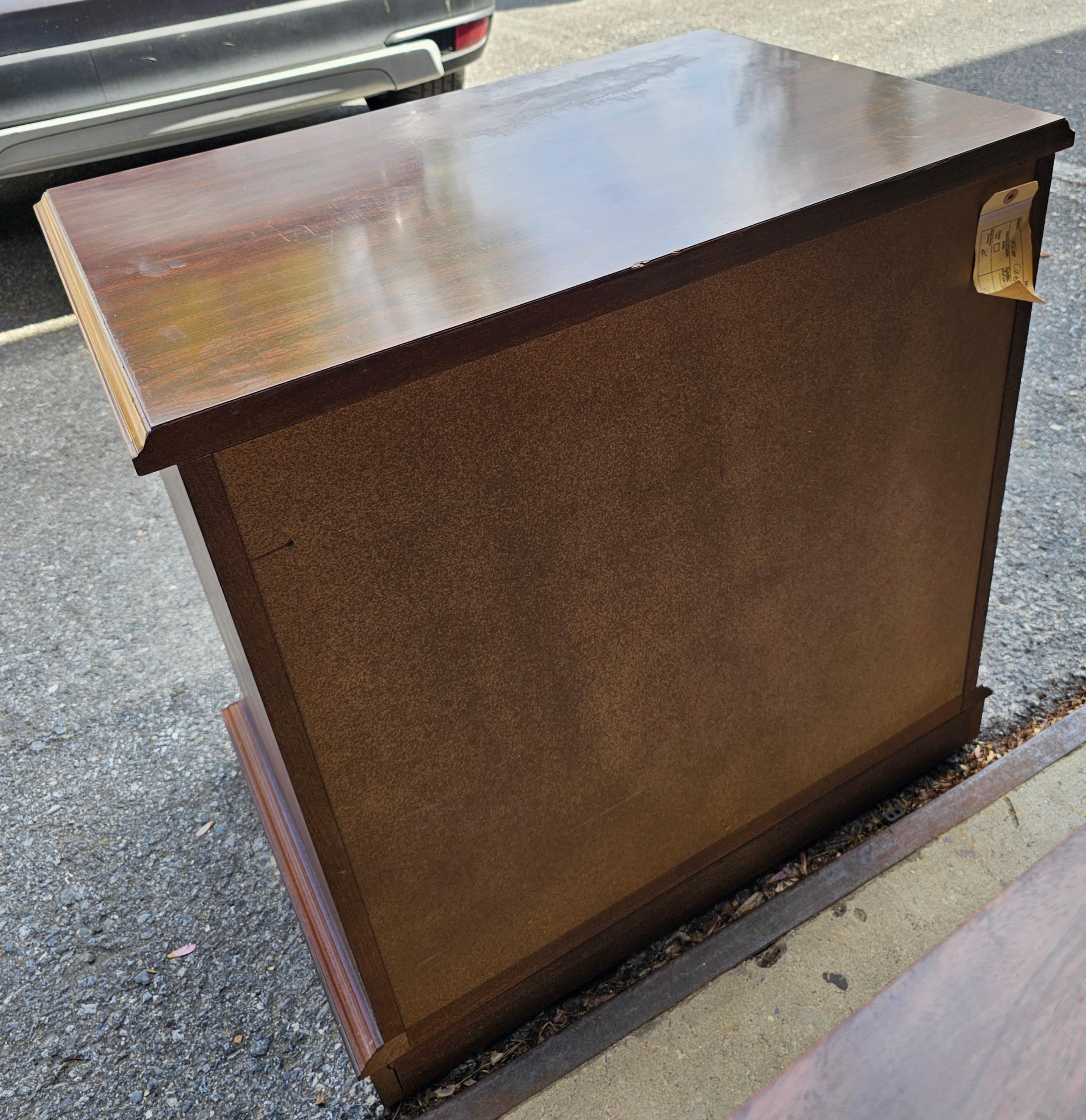 Indiana Furniture Chippendale Style Two-Drawer Lateral Filing Cabinet with Lock For Sale 4