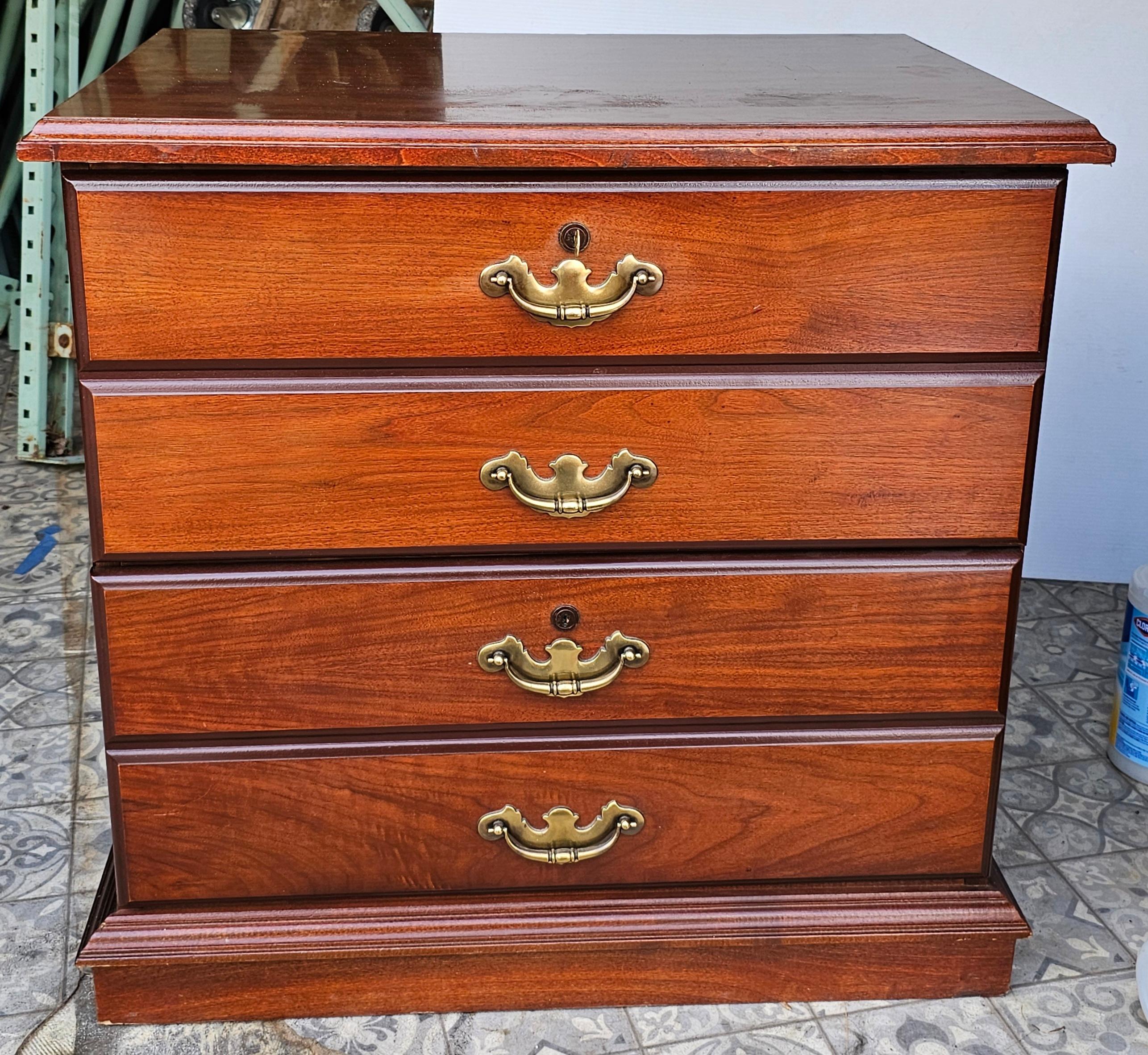  Indiana Desk Furniture Chippendale Style Two-Drawer Lateral Filing Cabinet with Lock.
Both drawer lock. One key available
Measures 30