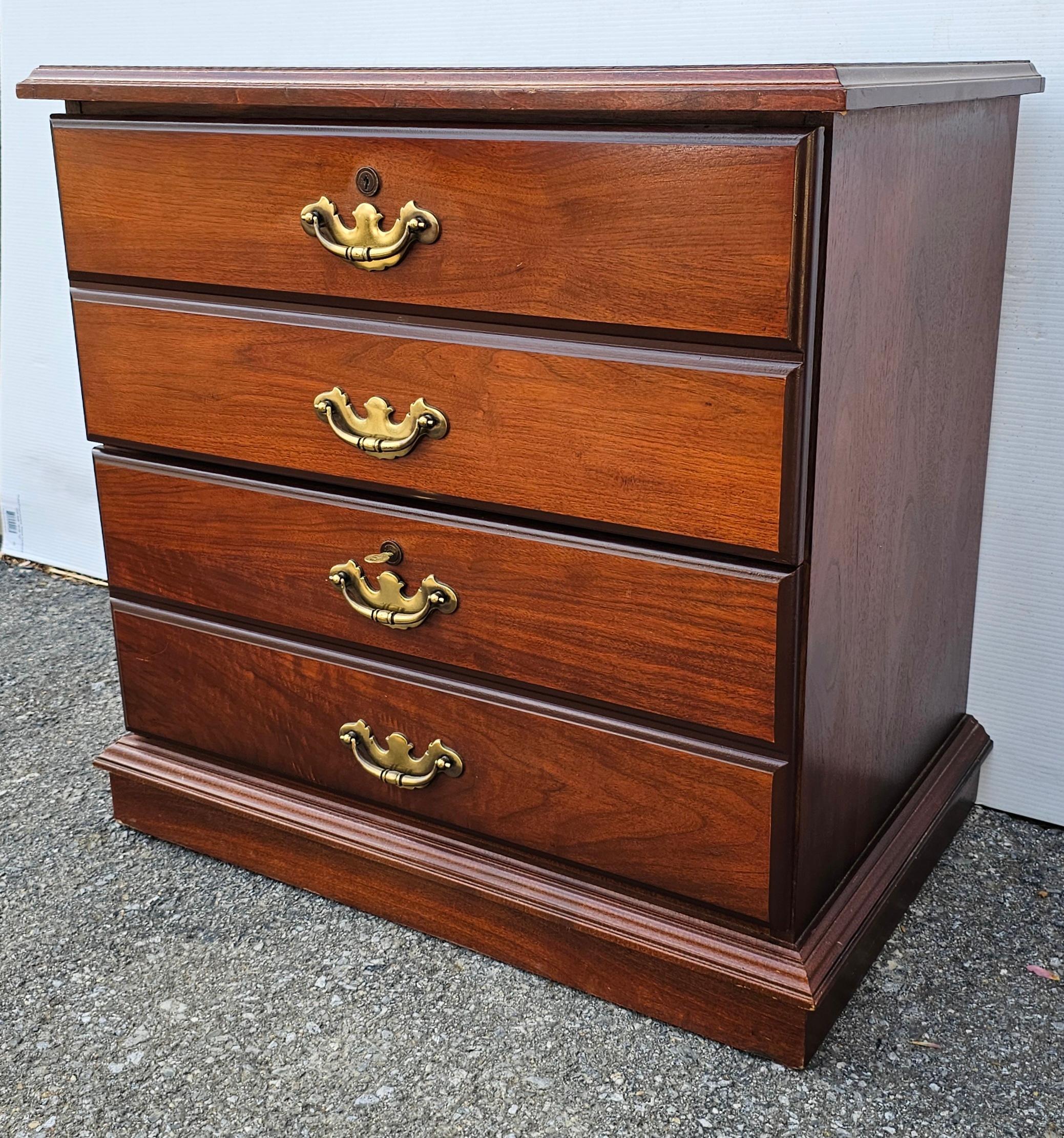 Indiana Furniture Chippendale Style Two-Drawer Lateral Filing Cabinet with Lock For Sale 1