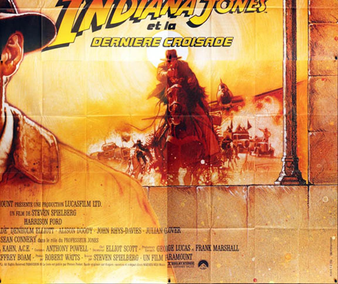 Français Indiana Jones et la dernière croisade 1989 Huge French 8 Sheet Film Poster:: Struzan en vente