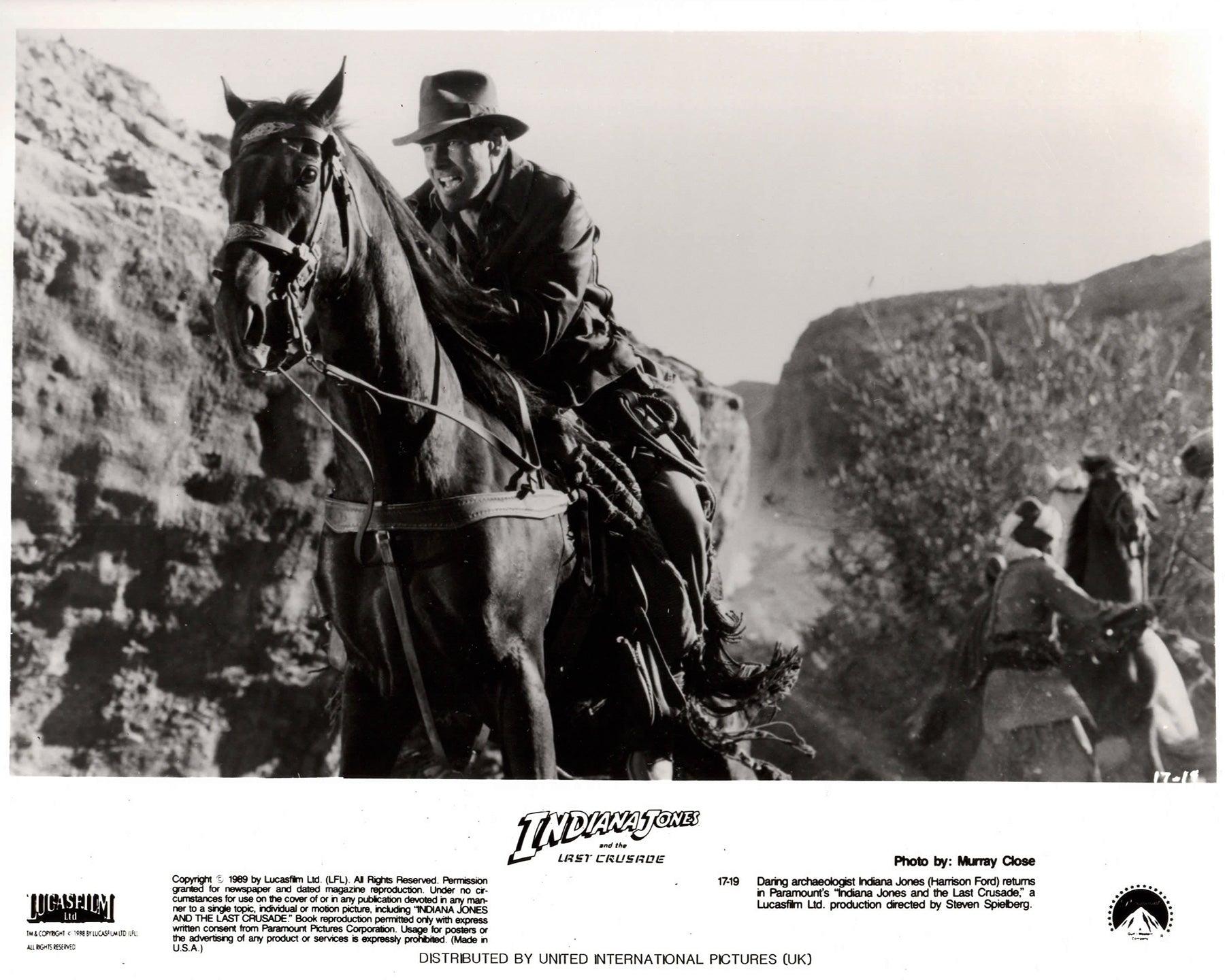 Papier Indiana Jones et la dernière croisade 1989 Film publicitaire Film de cinéma Presse Still encadré en vente