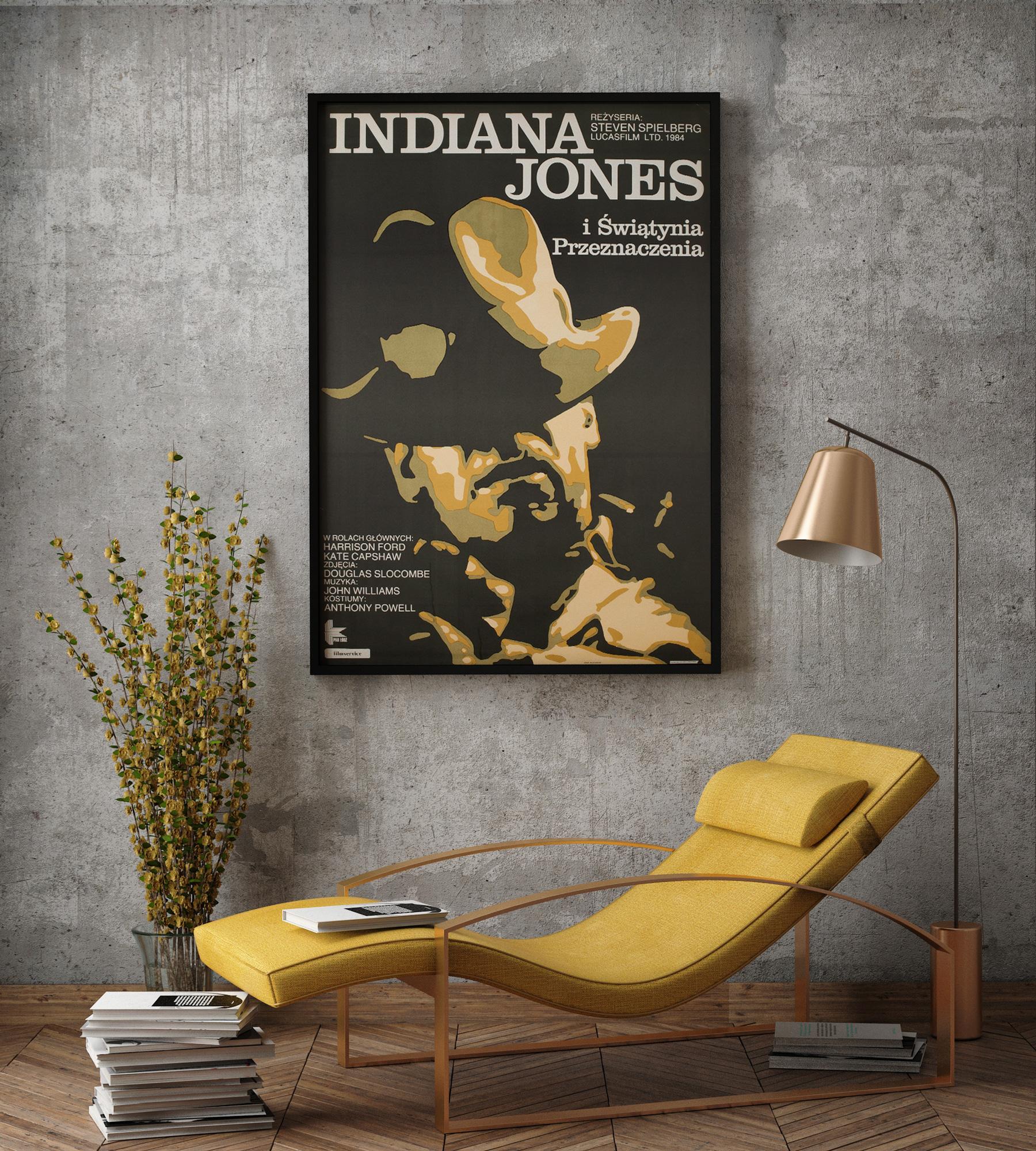Indiana Jones and the Temple of Doom 1985 Polish B1 Film Movie Poster, Jaeschke 1