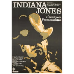 Vintage Indiana Jones and the Temple of Doom 1985 Polish B1 Film Movie Poster, Jaeschke