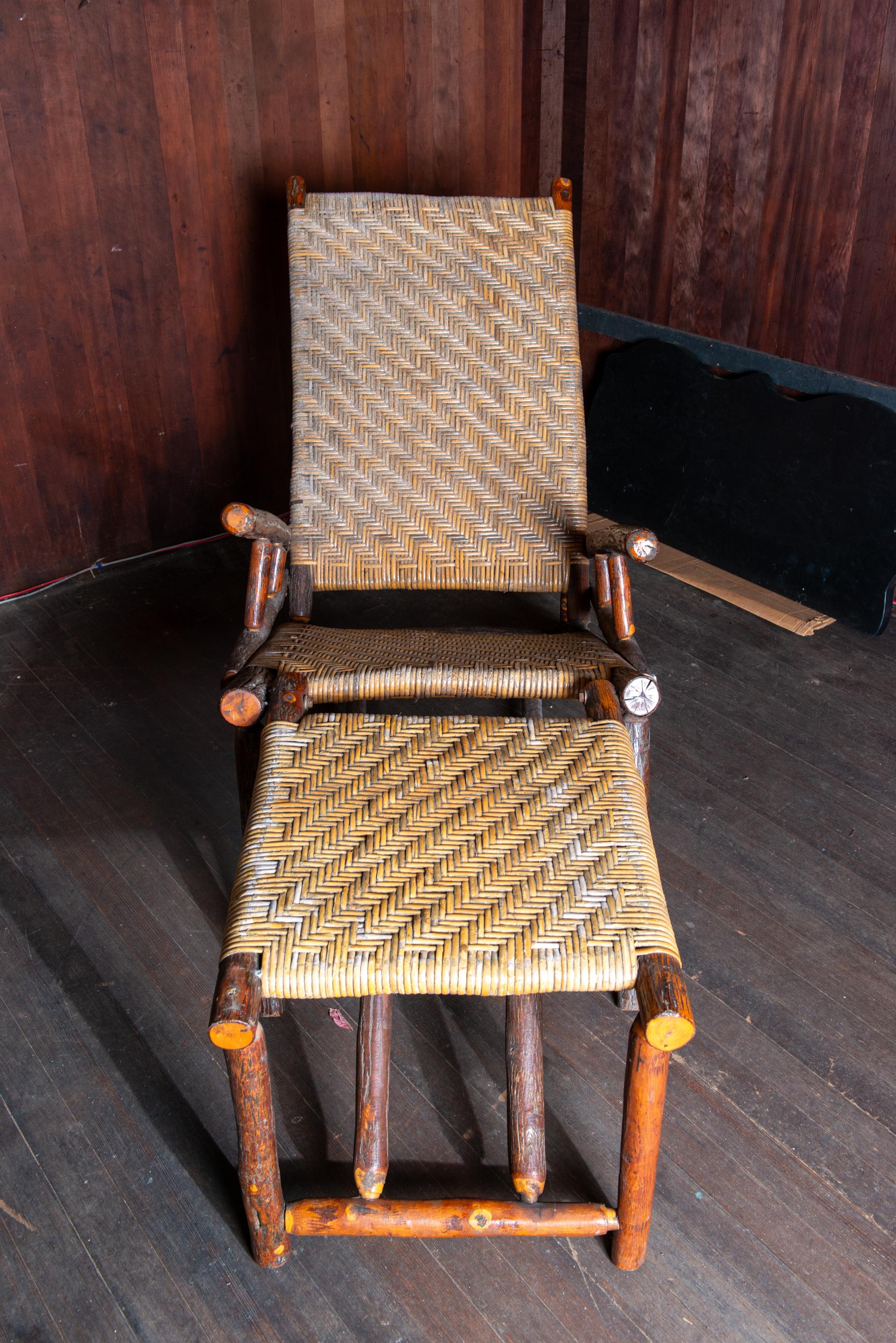 Indiana Old Hickory Chaise Lounge, 1940er Jahre (Mitte des 20. Jahrhunderts) im Angebot