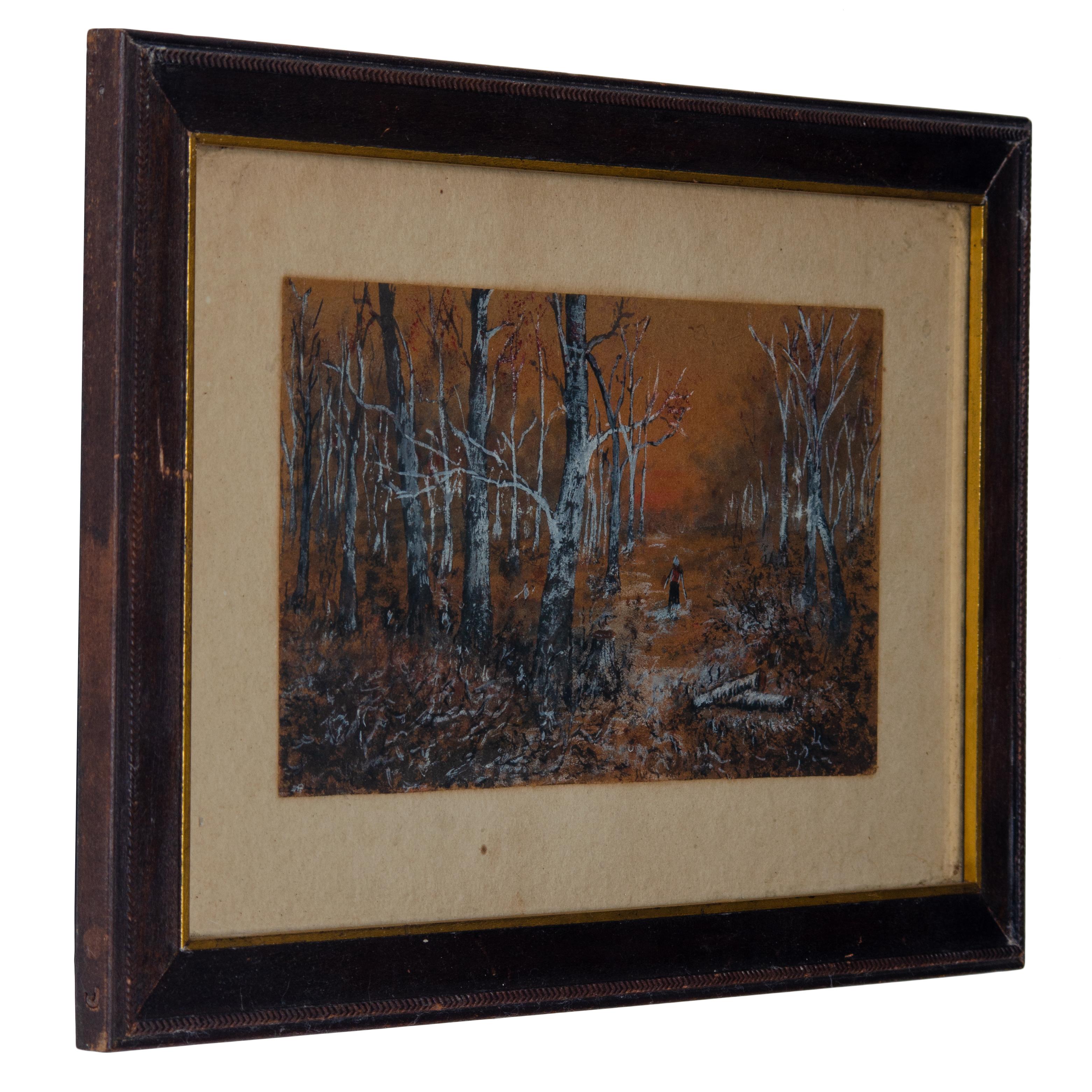 20ième siècle Indiana Richmond Group Woodland Landscape en vente