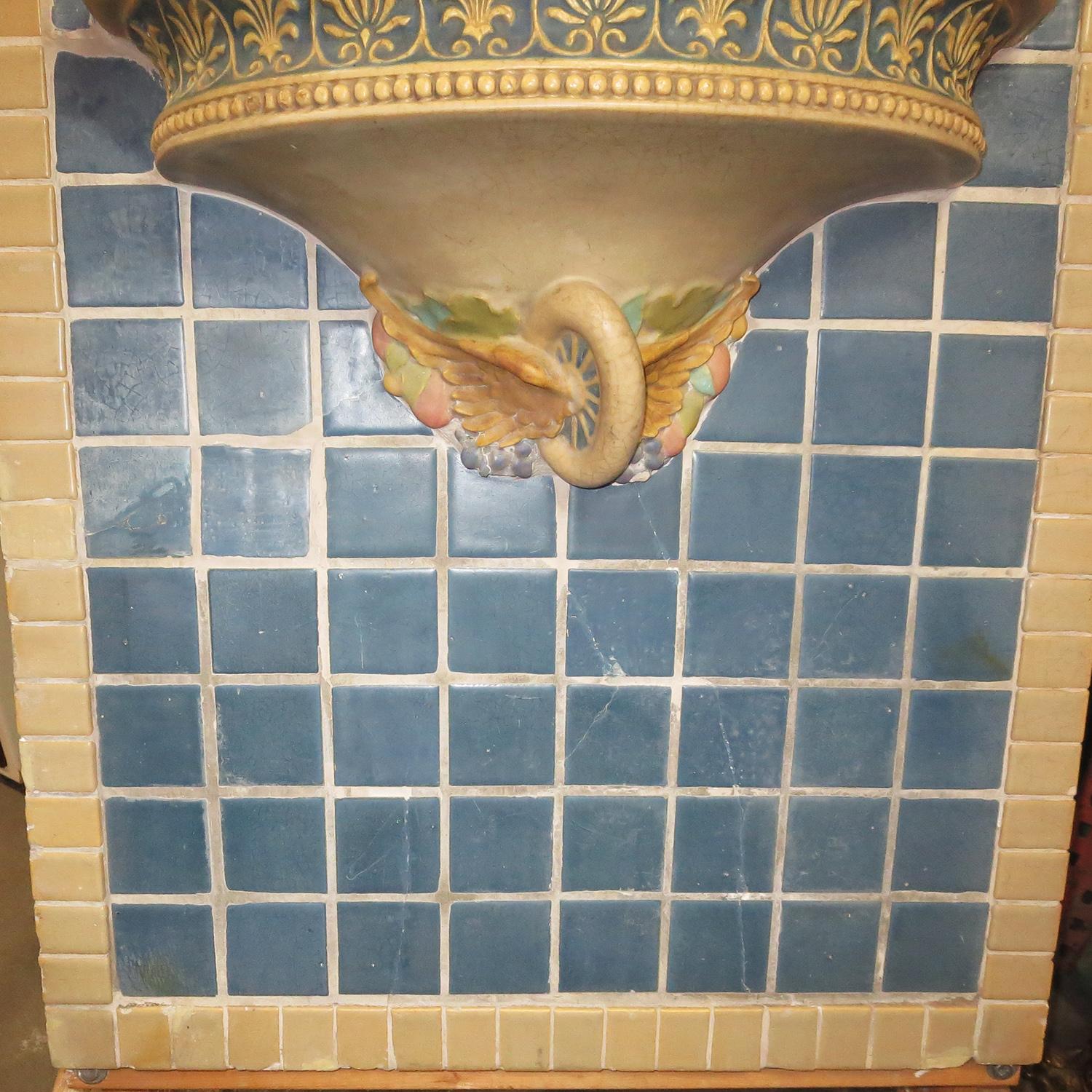 American Indianapolis Motor Speedway Tile Fountain by Rookwood Pottery, 1909 For Sale