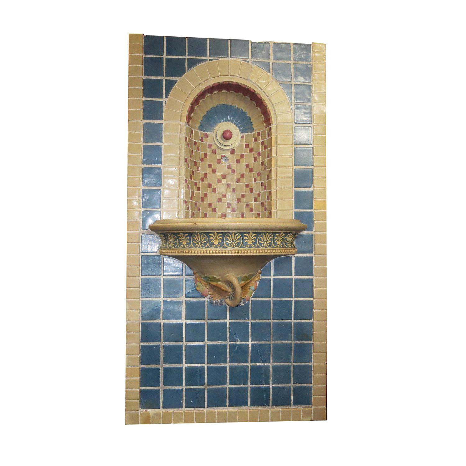 Indianapolis Motor Speedway Tile Fountain by Rookwood Pottery, 1909 For Sale