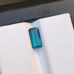 Indicolite Blue Natural Tourmaline Ring Loose Gemstone 1.40 Ct Emerald Cut-Jewel