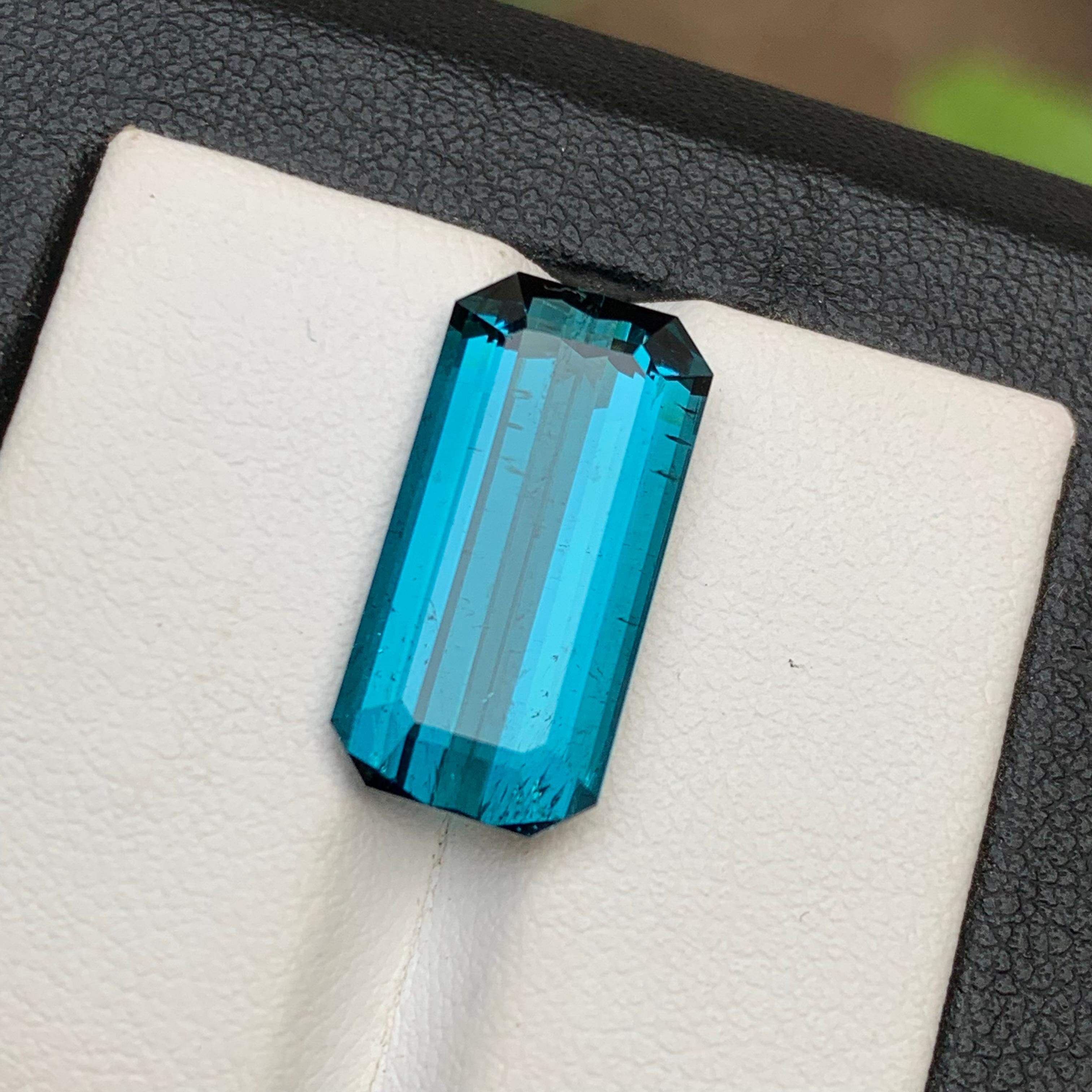 Indicolite Blue Natural Tourmaline Ring, Necklace Pendant Gemstone 10 Ct-Jewelry For Sale 4