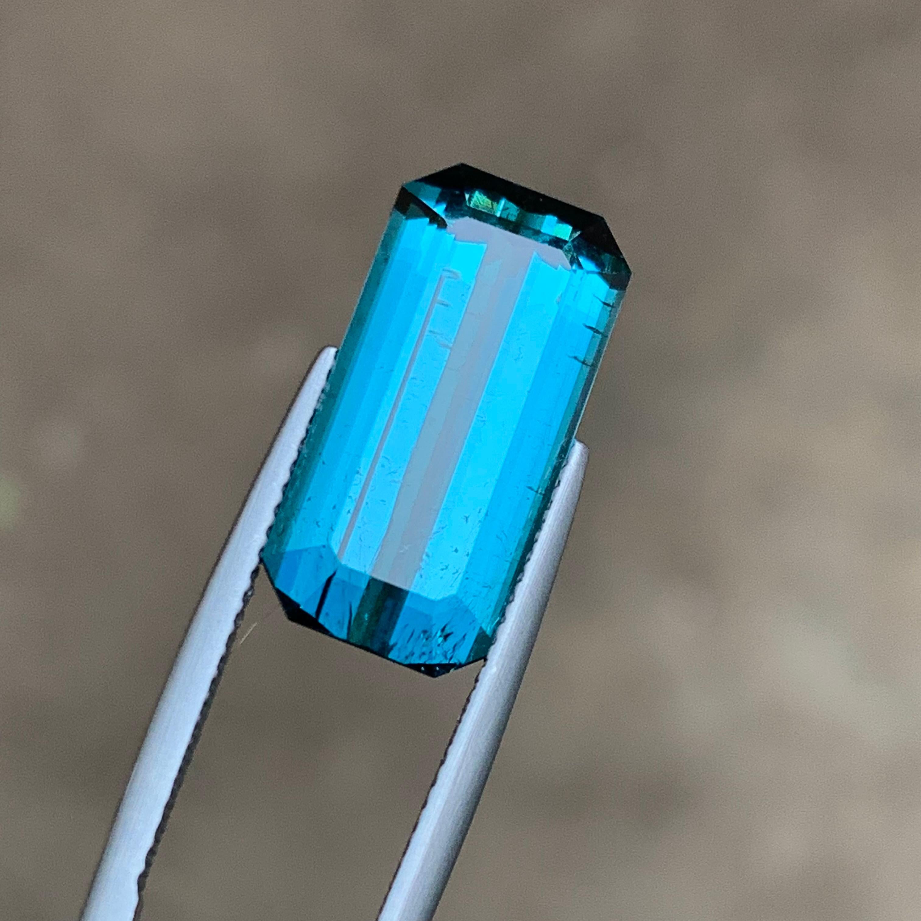 Indicolite Blue Natural Tourmaline Ring, Necklace Pendant Gemstone 10 Ct-Jewelry For Sale 5