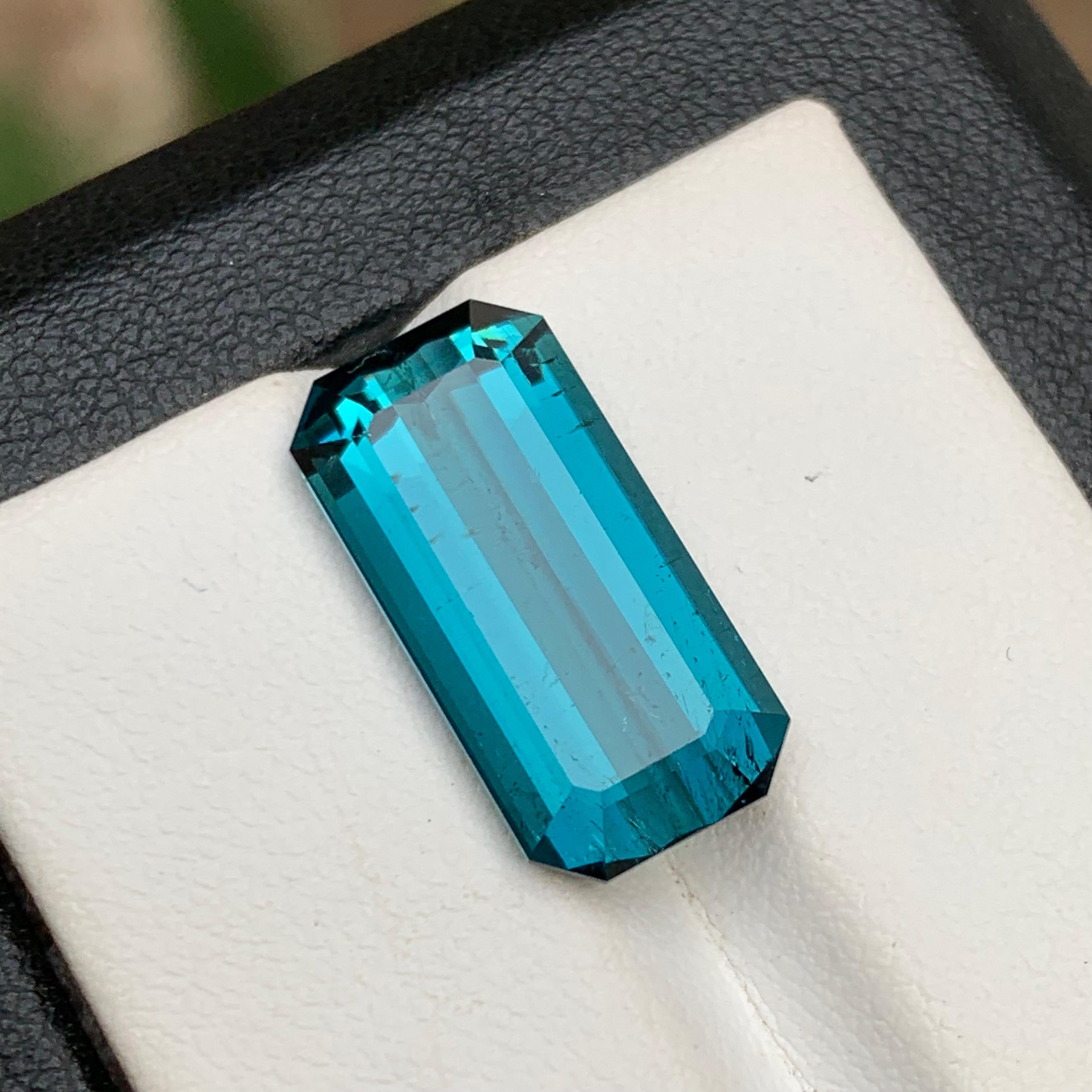 Indicolite Blue Natural Tourmaline Ring, Necklace Pendant Gemstone 10 Ct-Jewelry In New Condition For Sale In Peshawar, PK