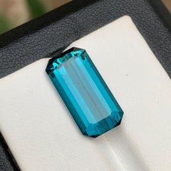 Indicolite Bleu Tourmaline Naturelle Bague, Collier Pendentif Gemstone 10 Ct-Jewelry