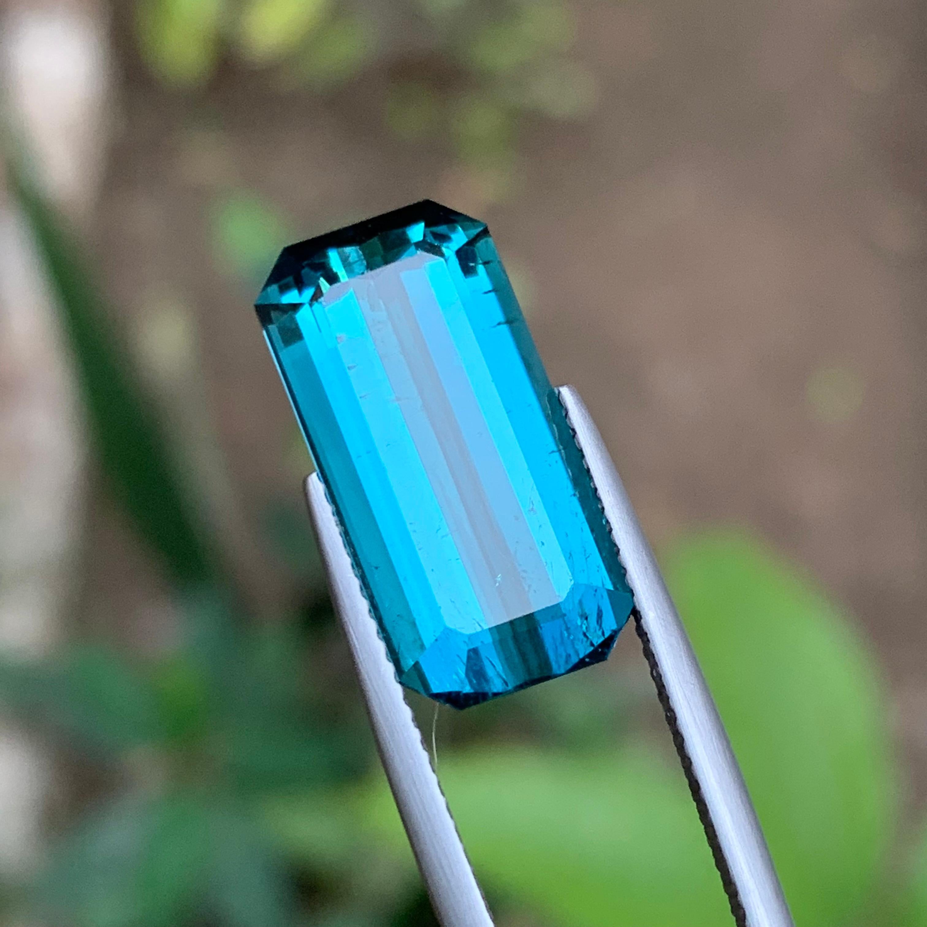 Indicolite Blue Natural Tourmaline Ring, Necklace Pendant Gemstone 10 Ct-Jewelry For Sale 2