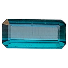 Indicolite Blue Tourmaline 3.11 Ct Emerald Cut Natural Loose Gemstone for Ring