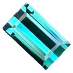 Indicolite Tourmaline 0.90 carats Baguette Cut Natural Loose Afghani Gemstone Indicolite Tourmaline 0.90 carats Baguette Cut Natural Loose Afghani Gemstone
