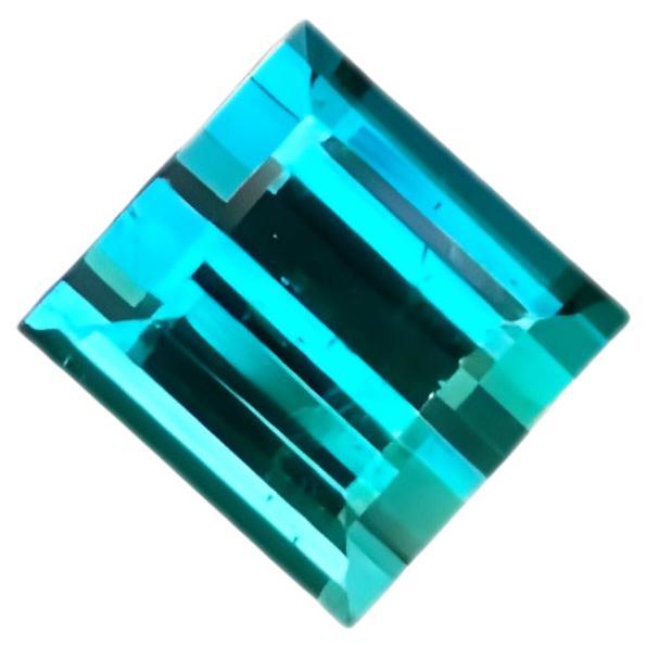 Indicolite Tourmaline 1.50 carats Baguette Cut Natural Loose Afghani Gemstone For Sale