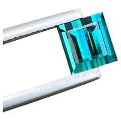 Indicolite Tourmaline 1.50 carats Baguette Cut Natural Loose Afghani Gemstone