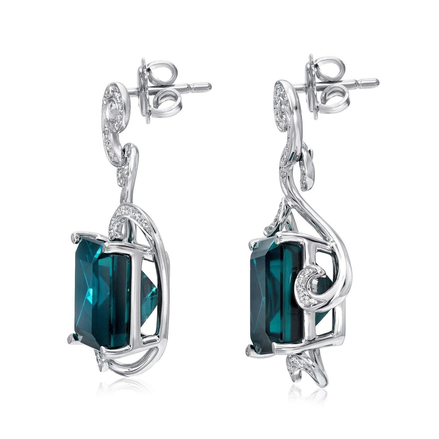 blue tourmaline earrings