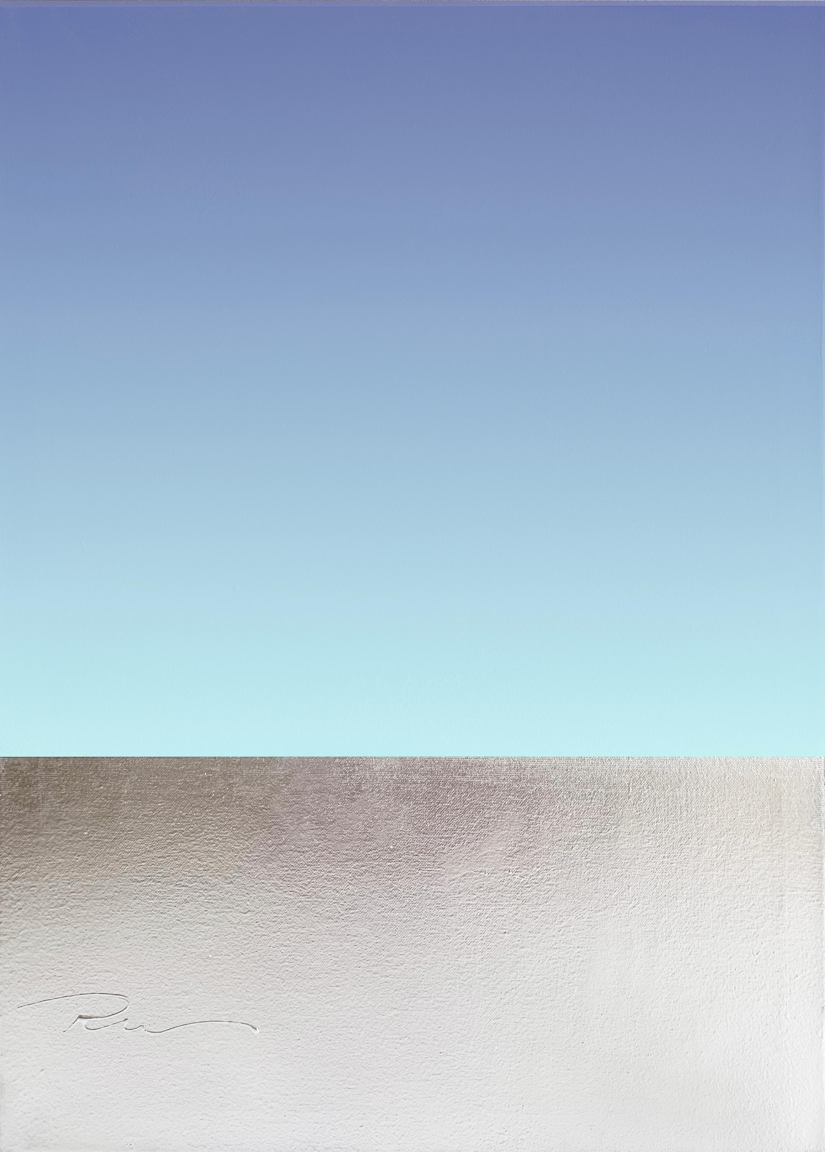 Art contemporain russe par Indie Ru - Paysage marin minimaliste turquoise