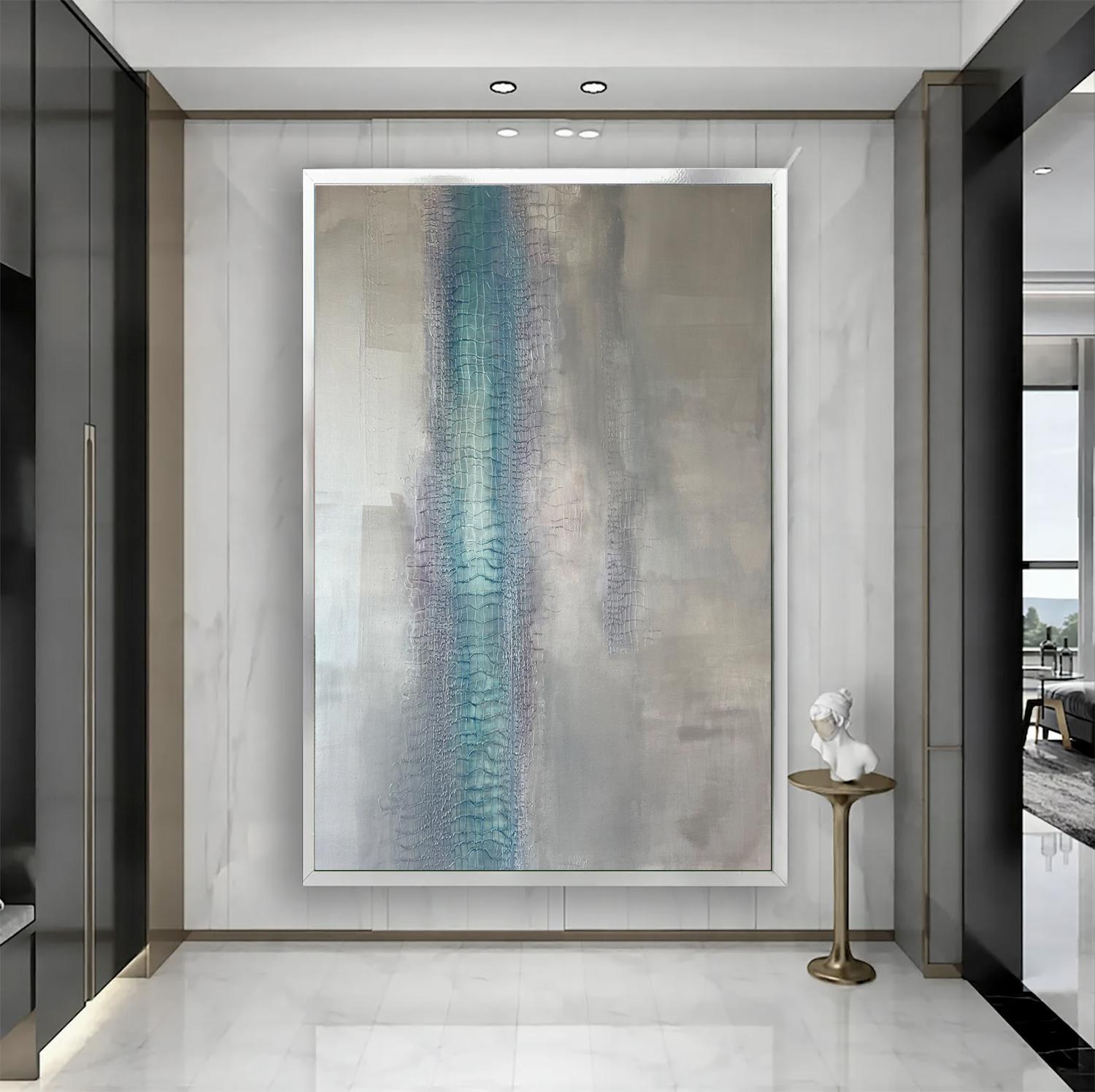 Russian Contemporary Art by Indie Ru - Silver Holographic Crocodile Texture For Sale 8