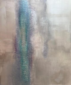 Russian Contemporary Art by Indie Ru - Silver Holographic Crocodile Texture