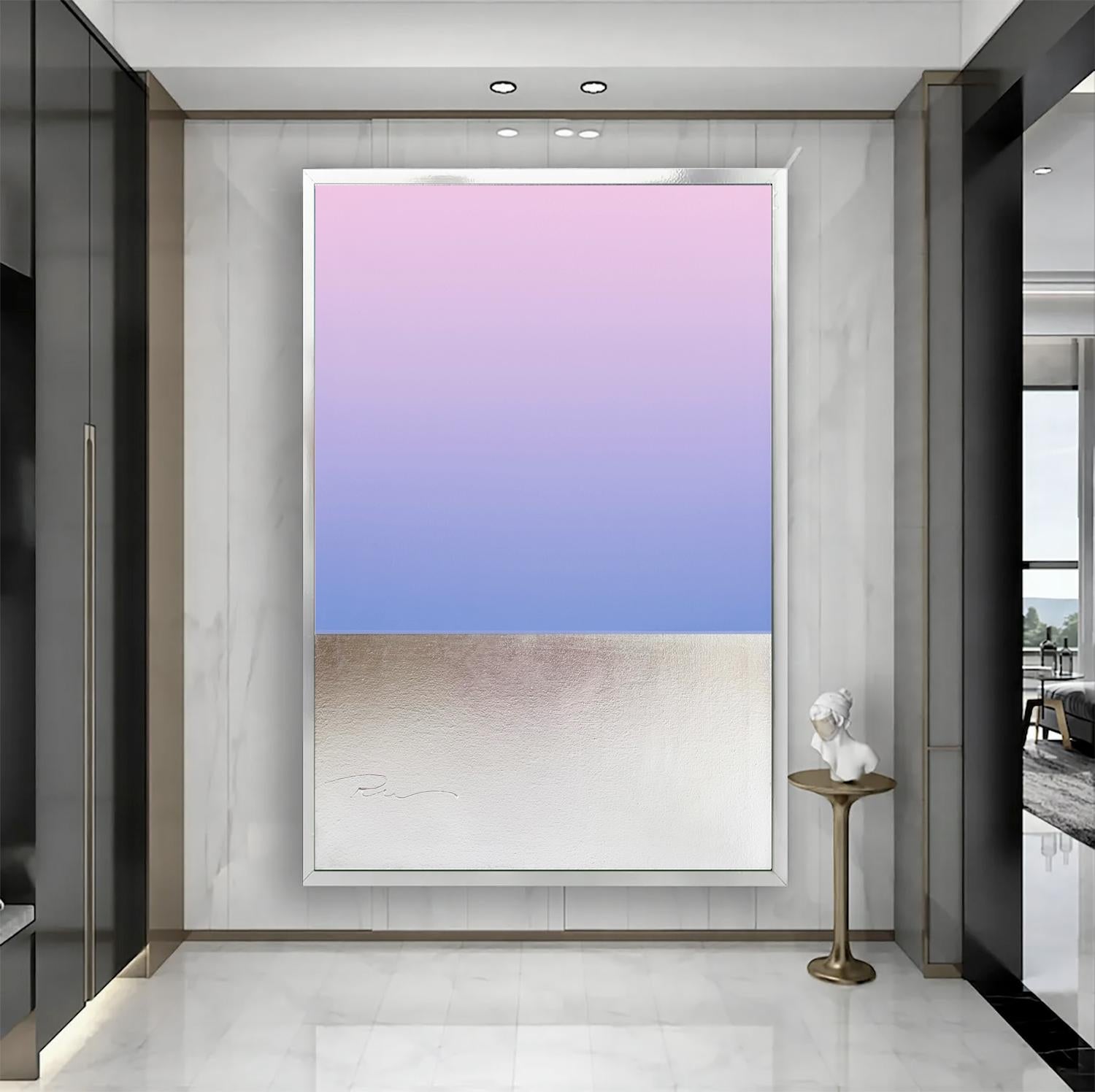 Art russe contemporain par Indie Ru - Dégradé de mer rose doux en vente 3