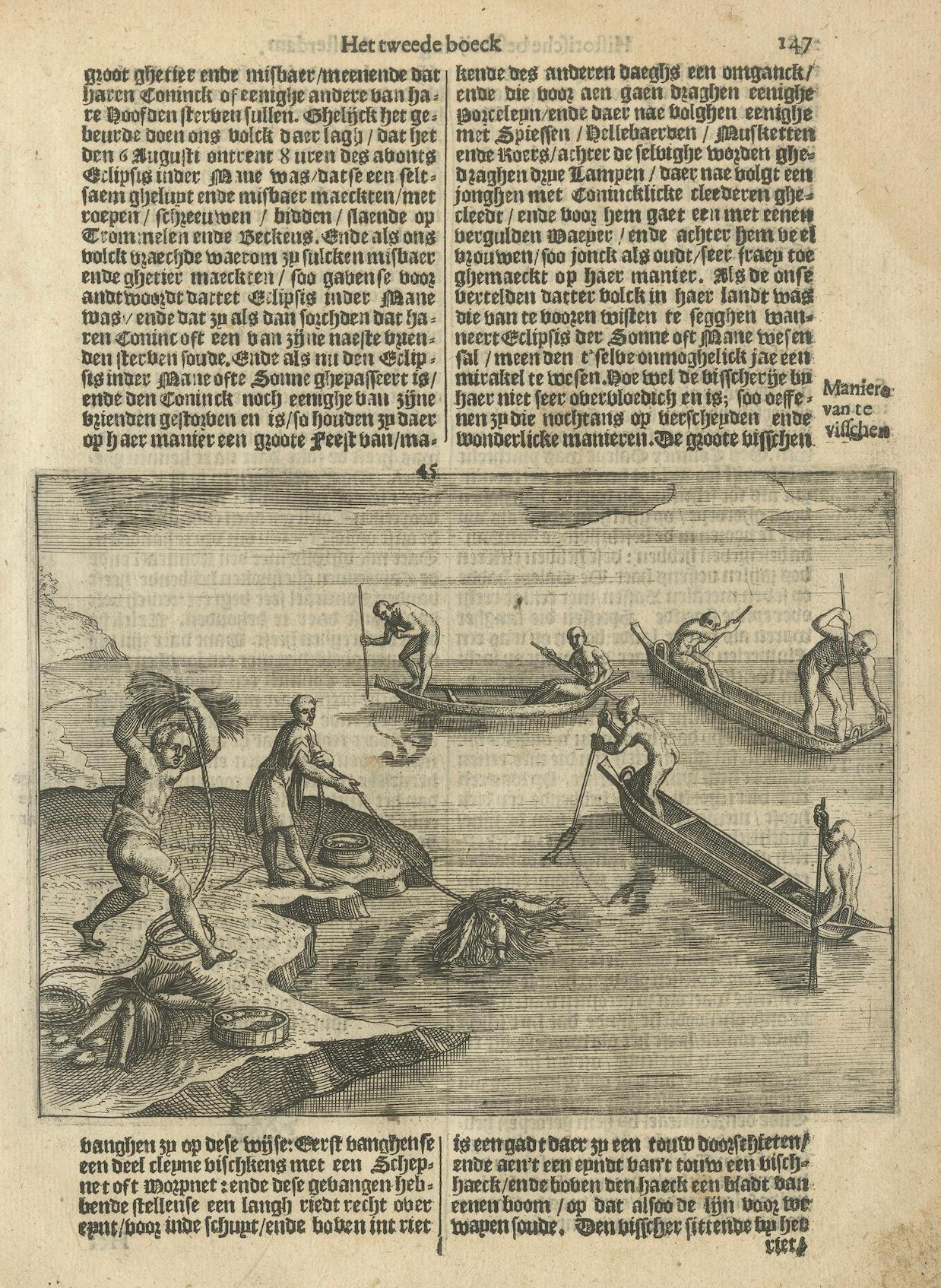 Titre : Représentation précoce de la pêche indigène, 