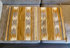 Indigenous Native American Indian Navajo Handwoven Geometric Pattern Rug Blanket