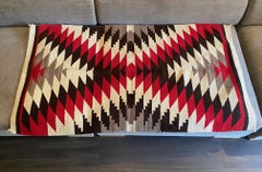 Indigenous Native American Indian Navajo Handwoven X-Pattern Rug Blanket