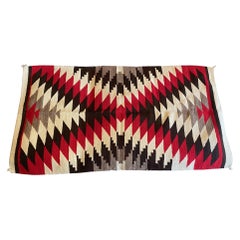 Indigenous Native American Indian Navajo Handwoven X-Pattern Rug Blanket