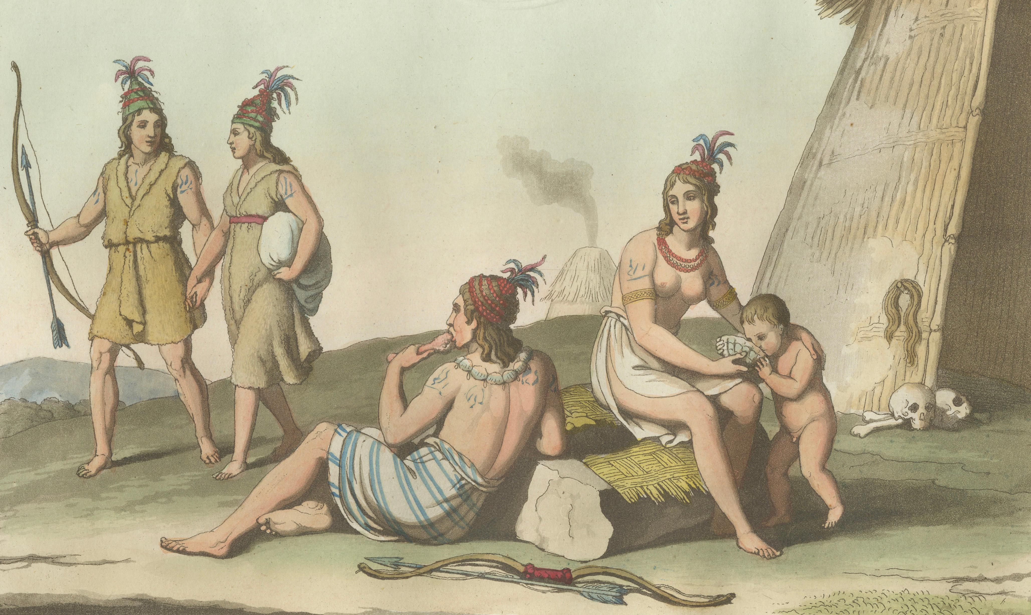 Indigenous People of Formosa (Taiwan) – Ferrario Costume Print, c.1815
