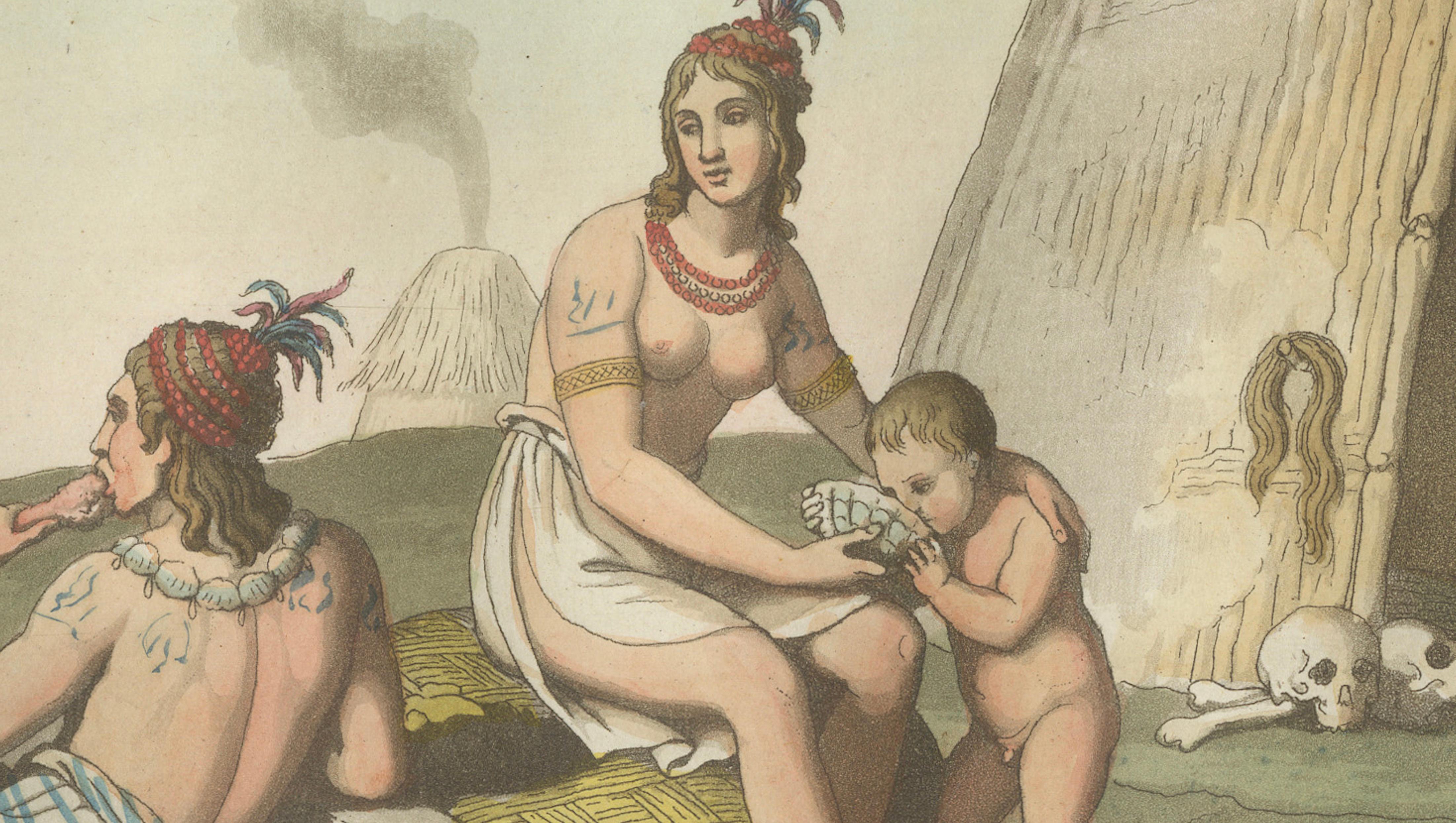 Indigenous People of Formosa (Taiwan) – Ferrario Costume Print, c.1815