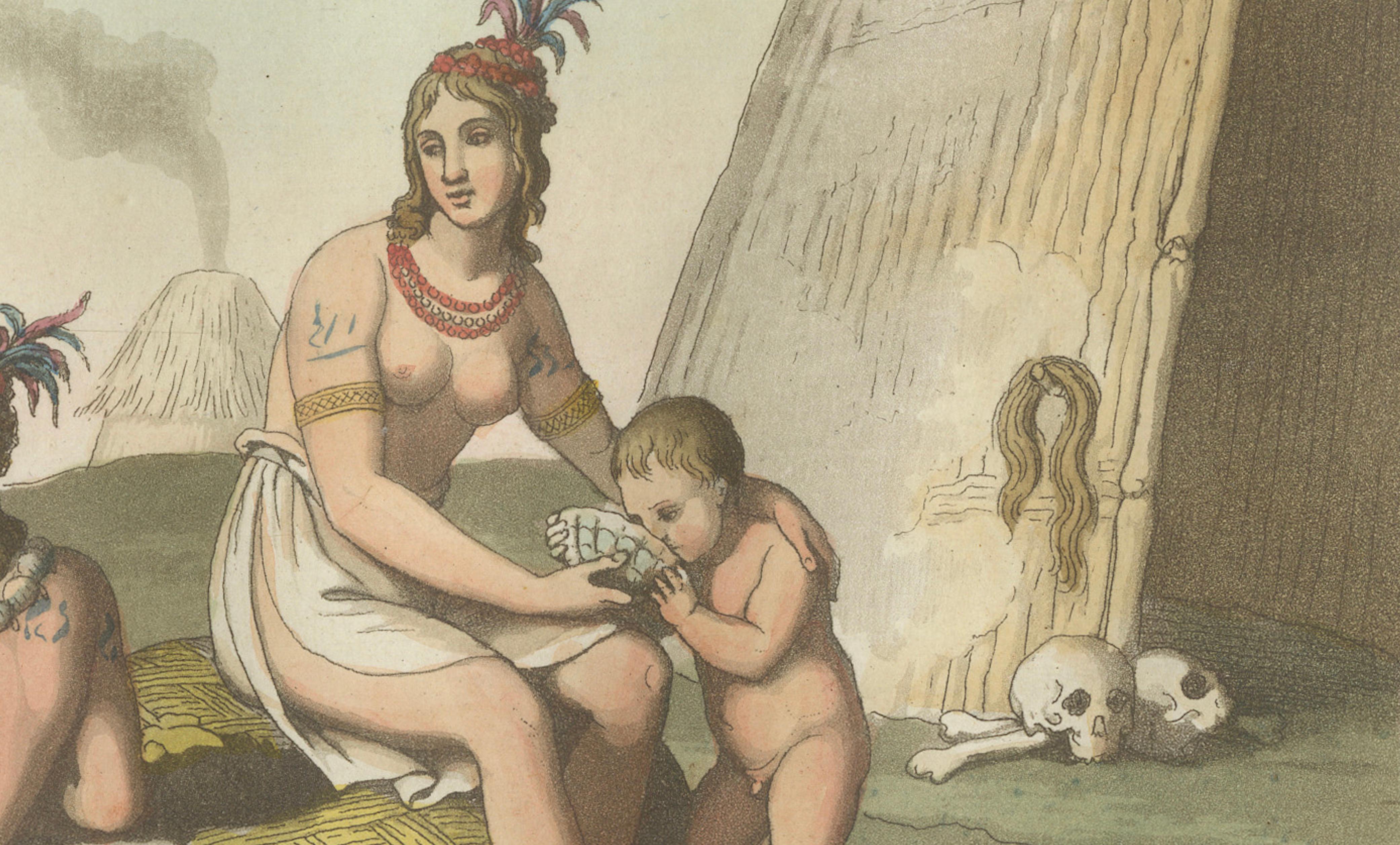 Indigenous People of Formosa (Taiwan) – Ferrario Costume Print, c.1815