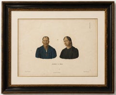 Indigenous People of Peru, Hand-Colored Ethnographic Portrait, Original 1828