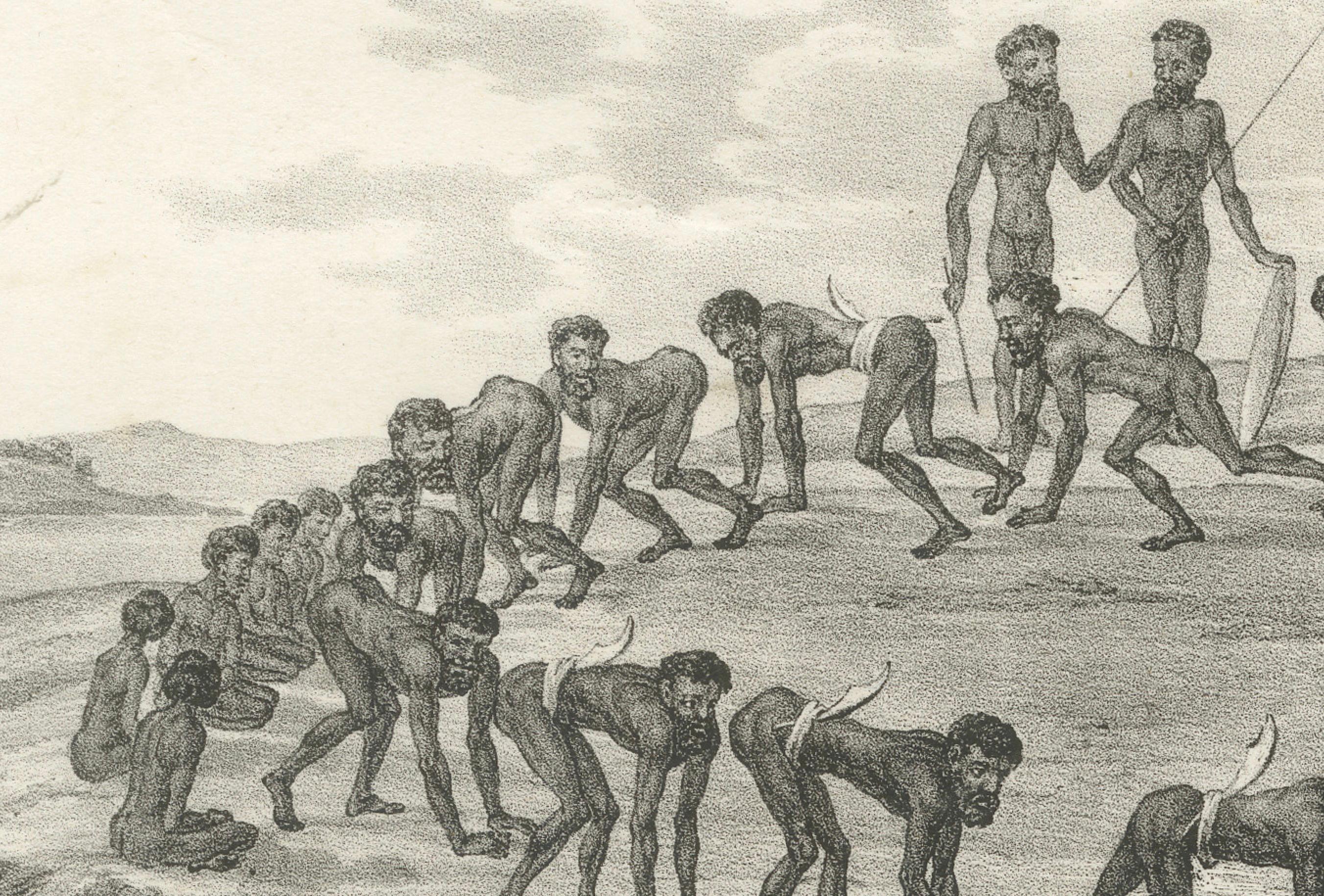 Rituale und Zeremonien der Eingeborenen von New Holland, veröffentlicht 1836 im Zustand „Gut“ im Angebot in Langweer, NL