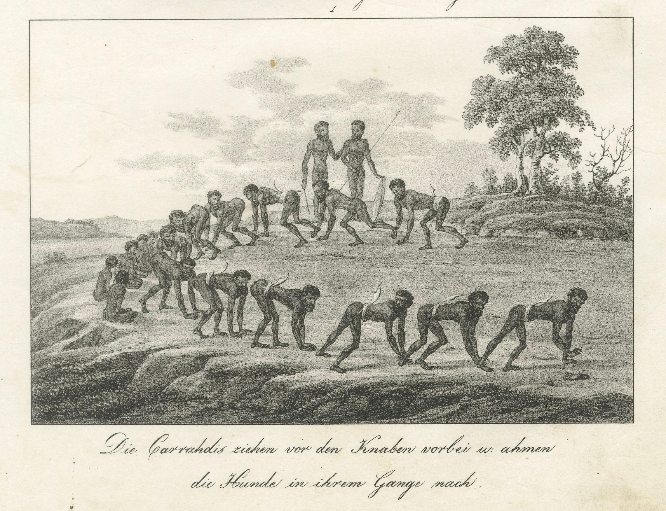 Rituale und Zeremonien der Eingeborenen von New Holland, veröffentlicht 1836 (Papier) im Angebot